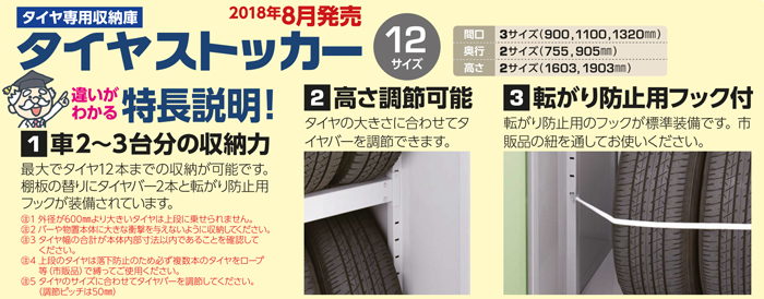 再販ご予約限定送料無料] 環境生活  店イナバ物置 タイヤストッカー BJX-119DT エリア限定送料無料 標準組立費込み プラチナシルバー 