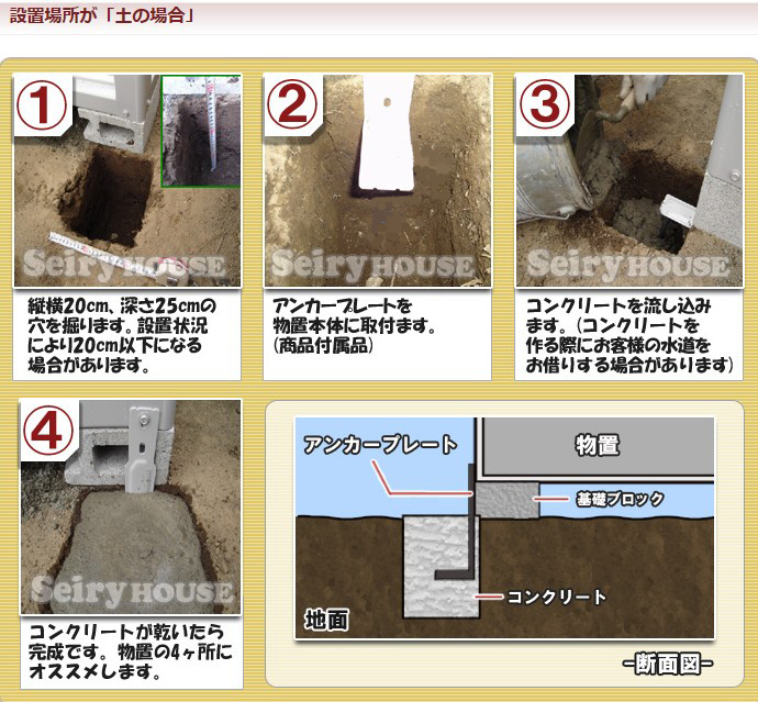 転倒防止工事（土）