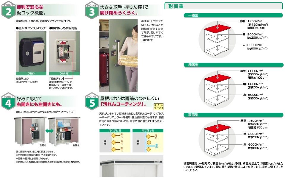 ヨド物置　エルモコンビ　LMD-2522 LKD1822　標準高タイプ　一般型　屋外　物置き　送料無料 - 6
