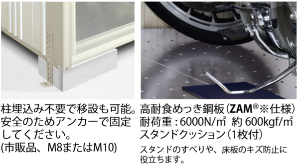 タクボガレージ バイクシャッターマン BS-2926WH 一般型 床付き[組立費