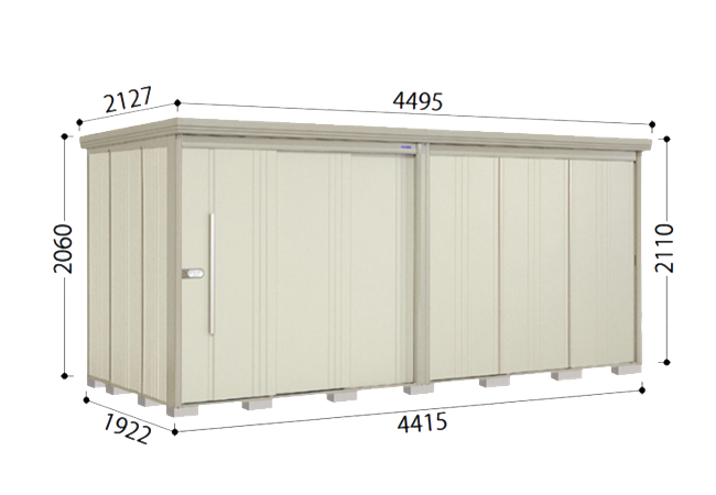 タクボ物置Mr.ストックマンダンディ ND-S4419 背面棚 標準屋根 多雪型